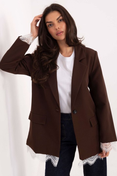 Marynarka Model IT-MA-FL9916.02P Dark Brown - Italy Moda