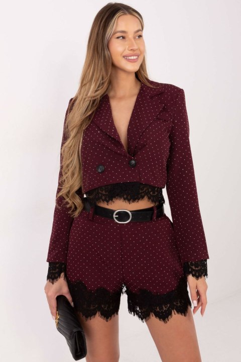 Szorty Damskie Model IT-SN-FL9965.88 Dark Red - Italy Moda