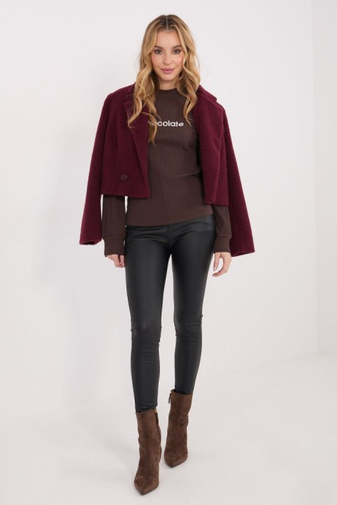 Bluzka Model RV-BZ-A1051.96 Dark Brown - Rue Paris