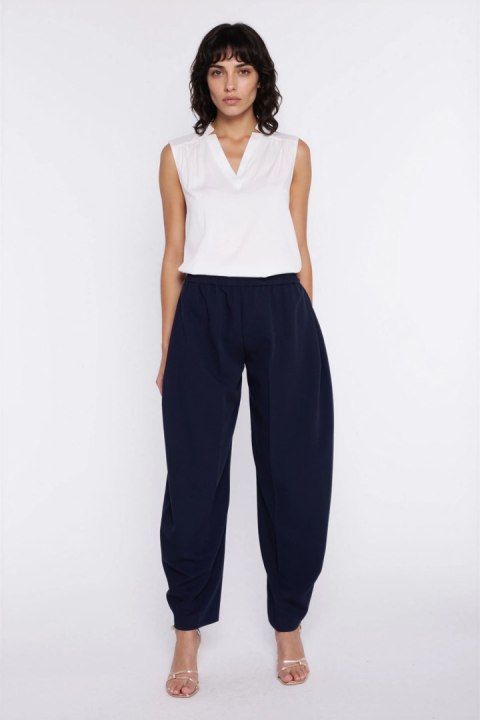 Bluzka z dekoltem w kształcie litery V B221 Ecru - Nife