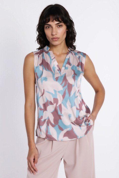 Bluzka z dekoltem w kształcie litery V B228 Flowers - Nife