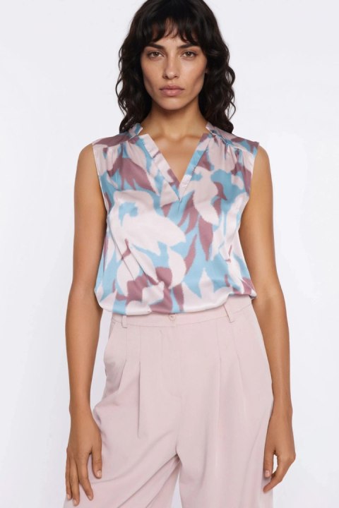 Bluzka z dekoltem w kształcie litery V B228 Flowers - Nife