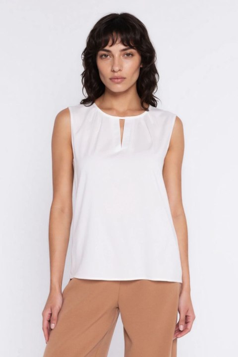 Bluzka z ozdobnym dekoltem B225 Ecru - Nife