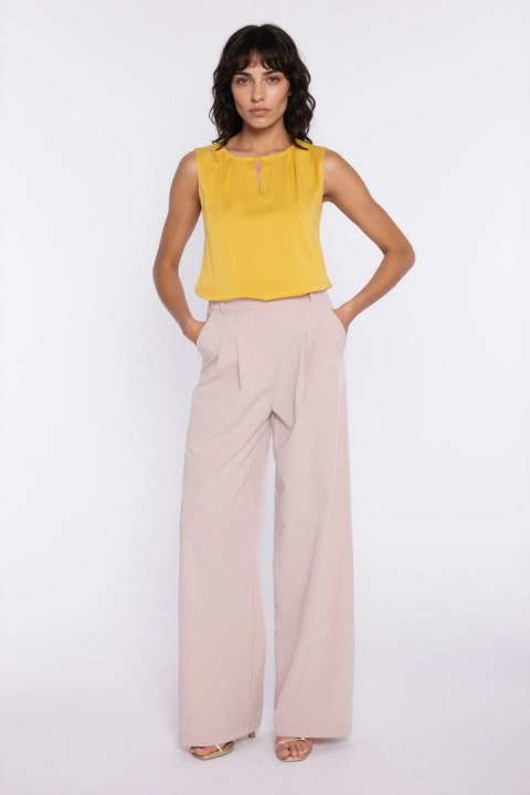 Bluzka z ozdobnym dekoltem B225 Yellow - Nife