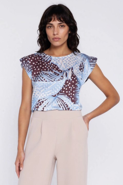 Bluzka z rękawem kimono B229 Liście - Nife