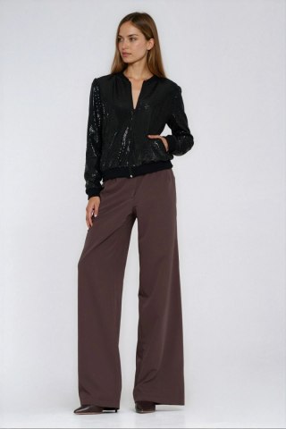 Cekinowa rozpinana bluza BL14 Black - Nife