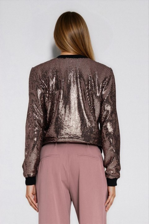 Cekinowa rozpinana bluza BL14 Miedziany - Nife