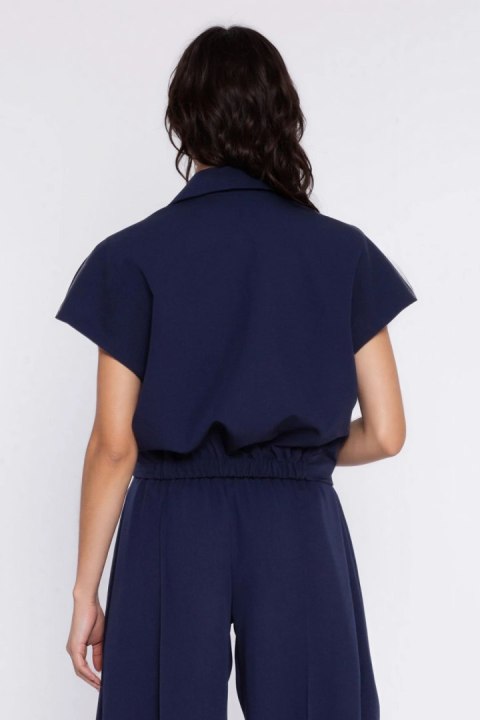 Dwurzędowy krótki żakiet Z96 Navy - Nife