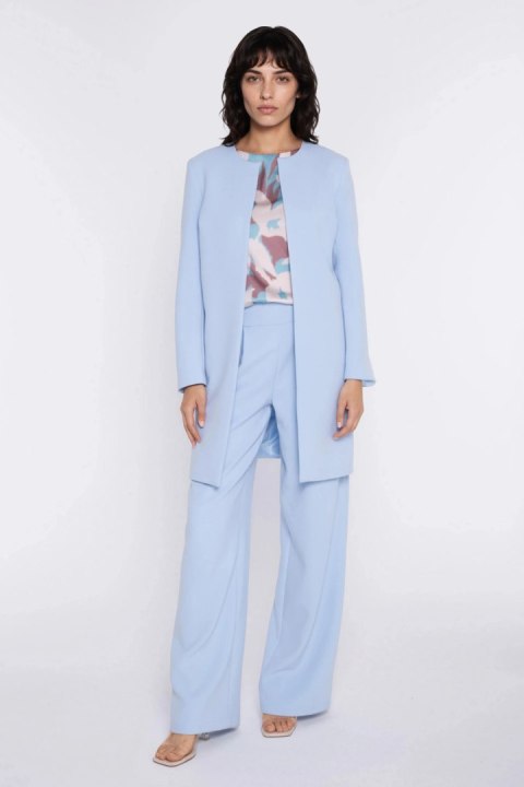 Prosty długi żakiet Z99 Błękit - Nife