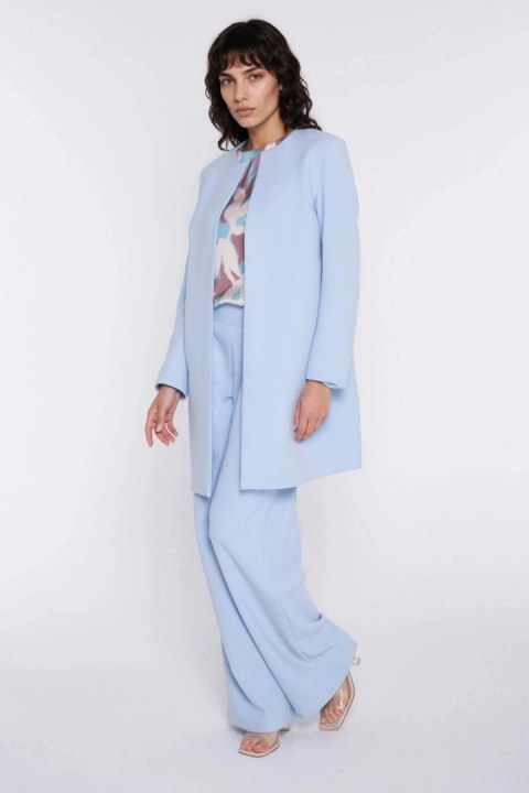 Prosty długi żakiet Z99 Błękit - Nife