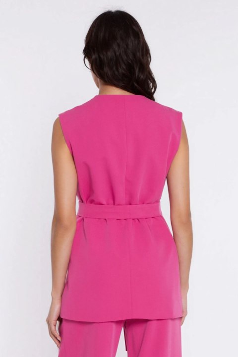 Przedłużana kamizelka wiązana w pasie Z97 Pink - Nife