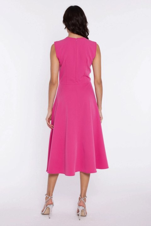 Sukienka z lamówką S292 Pink - Nife