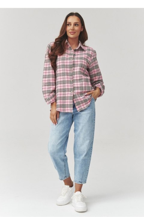 Koszula Damska Model C35 Wzór 1 - Makadamia