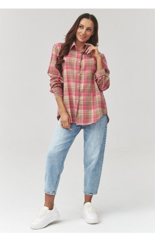 Koszula Damska Model C35 Wzór 3 - Makadamia