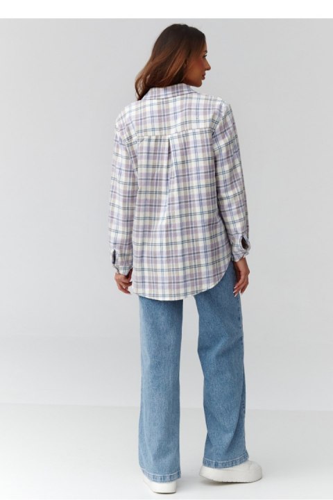 Koszula Damska Model C35 Wzór 8 - Makadamia