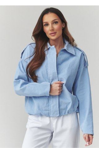 Kurtka Damska Model C48 Błękit - Makadamia