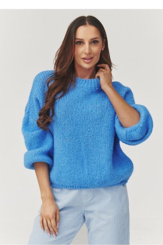 Sweter Damski Model C37 Blue Jeans - Makadamia