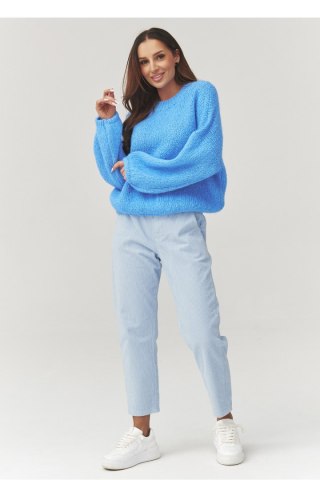 Sweter Damski Model C37 Blue Jeans - Makadamia