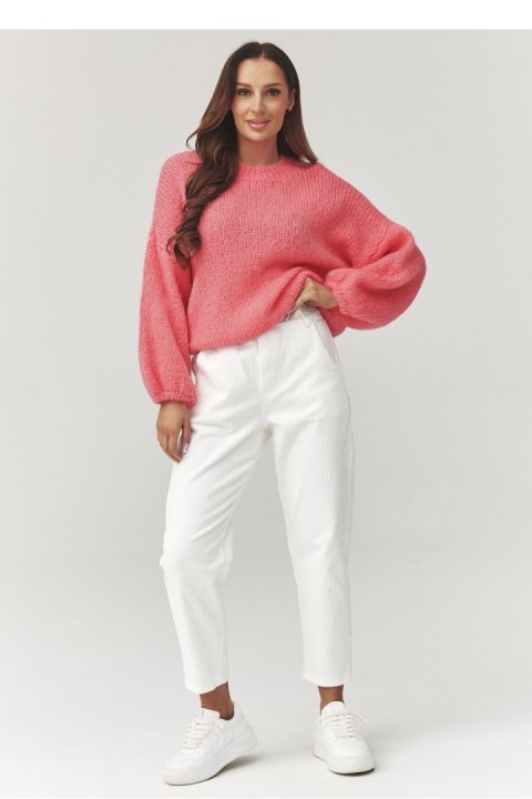 Sweter Damski Model C37 malina - Makadamia