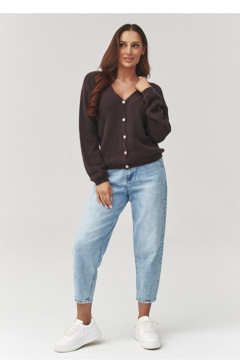 Sweter Damski Model C38 Czekolada - Makadamia