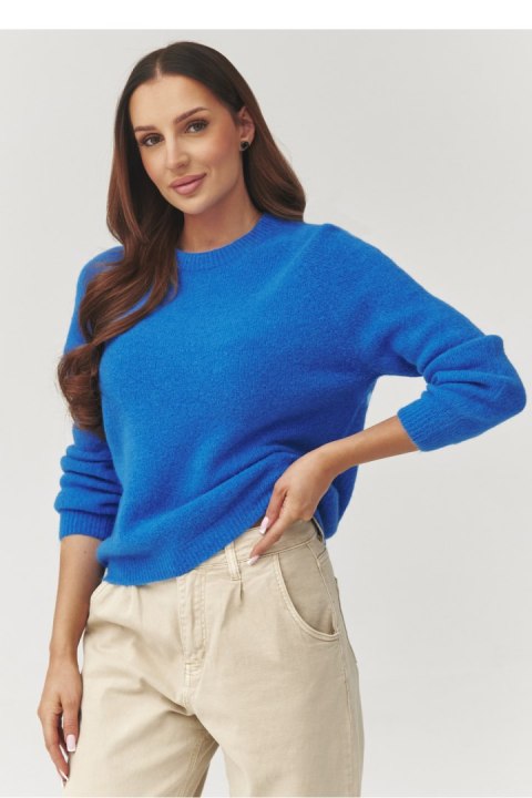 Sweter Damski Model C40 Blue Jeans - Makadamia