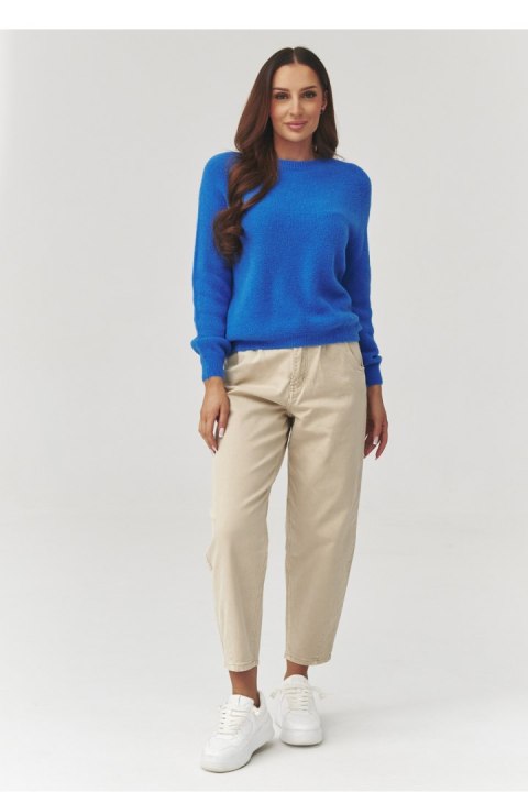 Sweter Damski Model C40 Blue Jeans - Makadamia