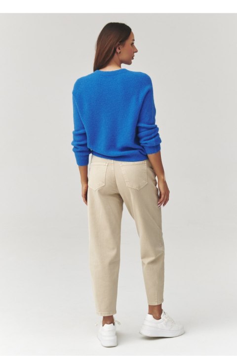 Sweter Damski Model C40 Blue Jeans - Makadamia