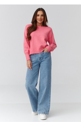 Sweter Damski Model C43 Łosoś - Makadamia