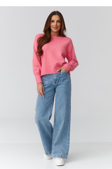 Sweter Damski Model C43 Łosoś - Makadamia