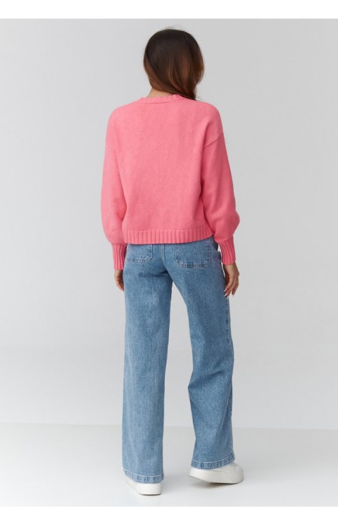 Sweter Damski Model C43 Łosoś - Makadamia