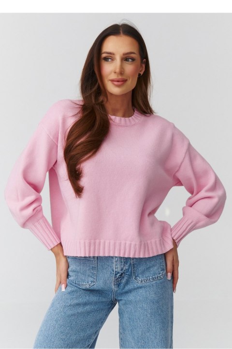 Sweter Damski Model C43 Powder Pink - Makadamia