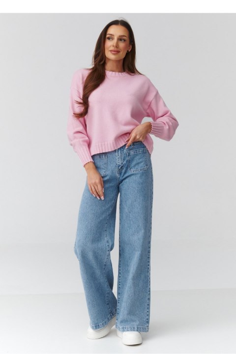 Sweter Damski Model C43 Powder Pink - Makadamia