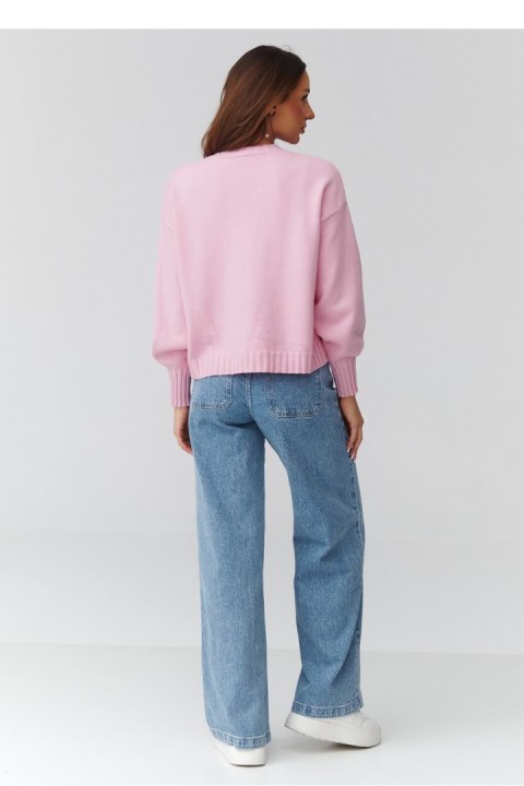 Sweter Damski Model C43 Powder Pink - Makadamia