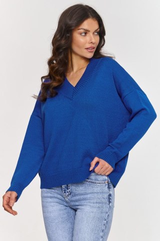 Sweter Damski Model S158 Cobalt - Makadamia