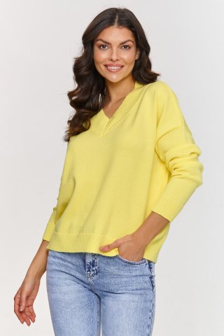 Sweter Damski Model S158 Yellow - Makadamia