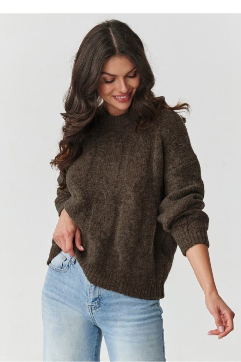 Sweter Damski Model S169 Ziemisty Brąz - Makadamia