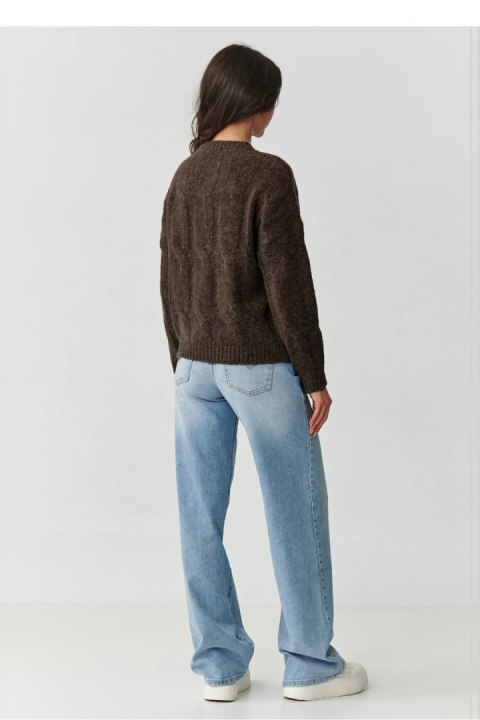 Sweter Damski Model S169 Ziemisty Brąz - Makadamia