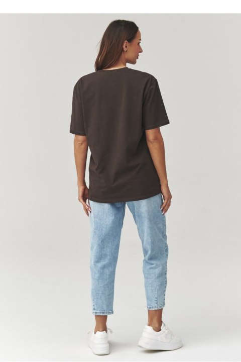 Tshirt Damski Model C41 Czekolada - Makadamia