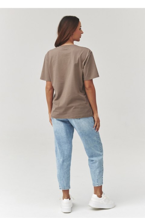 Tshirt Damski Model C41 Mocca - Makadamia