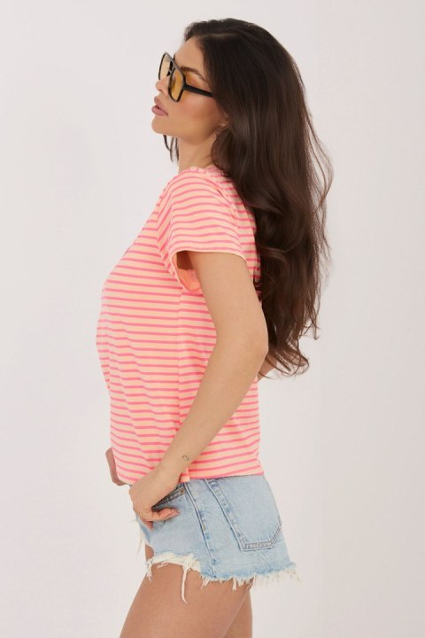 Tshirt Damski Model IT-TS-22397.89 Brzoskwinia - Italy Moda