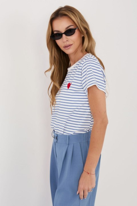 Tshirt Damski Model IT-TS-22397.89 White/Blue - Italy Moda