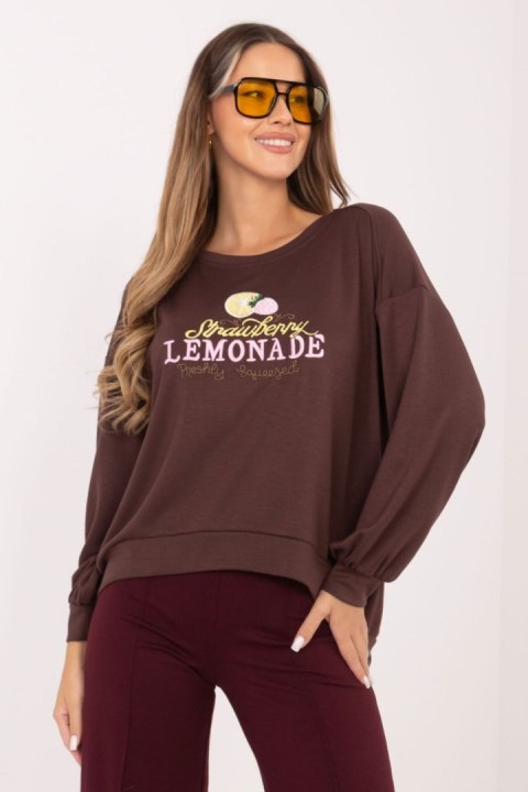 Bluza Damska Model RV-BL-A1218.11P Dark Brown - Rue Paris