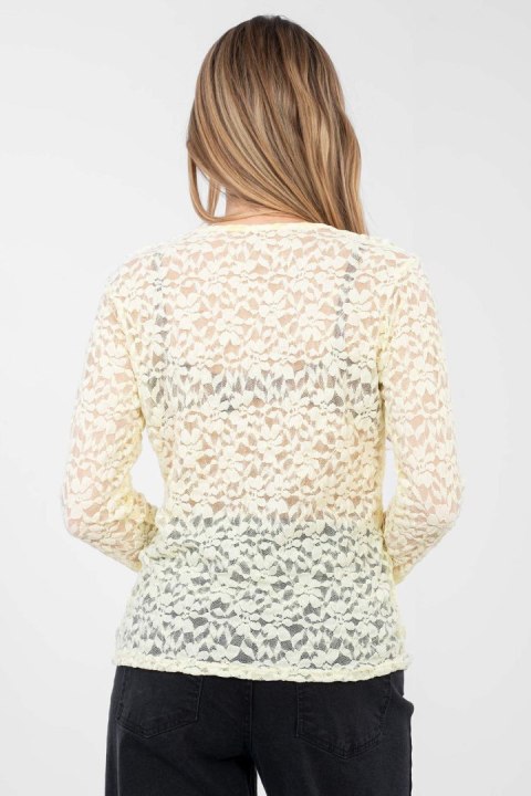 Bluzka Model MI-BZ-M6713.86 Light Yellow - Rue Paris