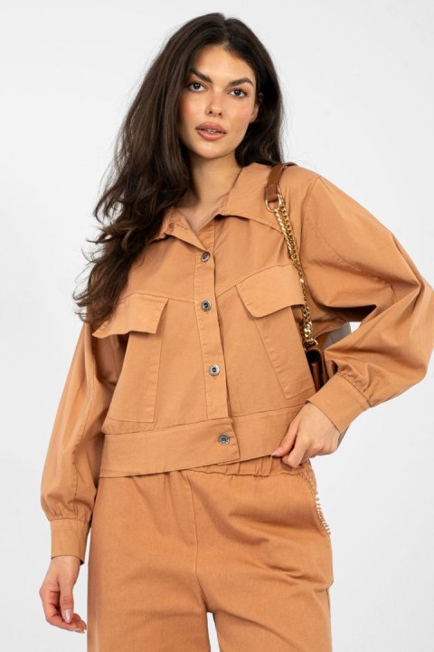 Koszula Damska Model IT-KR-FL10071.09P Dark Orange - Rue Paris