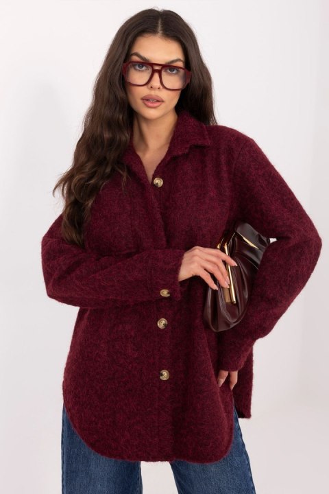 Kurtka Damska Model IT-KR-22292.01 Bordo - Rue Paris