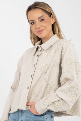 Kurtka Damska Model IT-KR-FL9993.77 Bege - Rue Paris