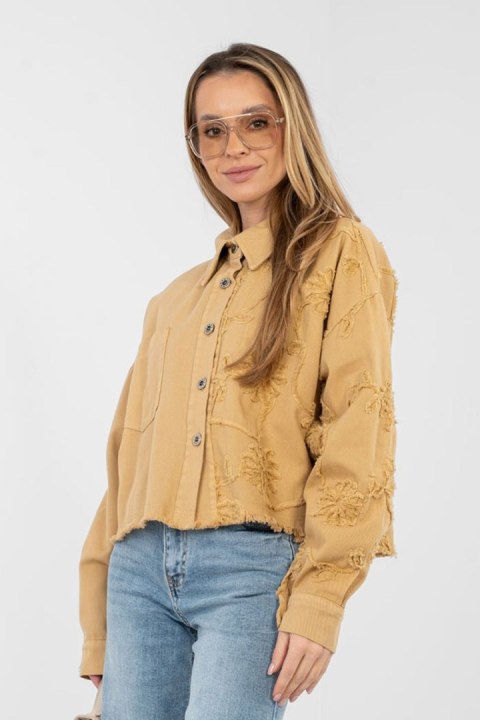 Kurtka Damska Model IT-KR-FL9993.77 Camel - Rue Paris