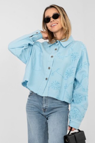 Kurtka Damska Model IT-KR-FL9993.77 Light Blue - Rue Paris