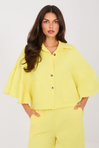 Kurtka Damska Model IT-KR-FL9998.85 Light Yellow - Rue Paris