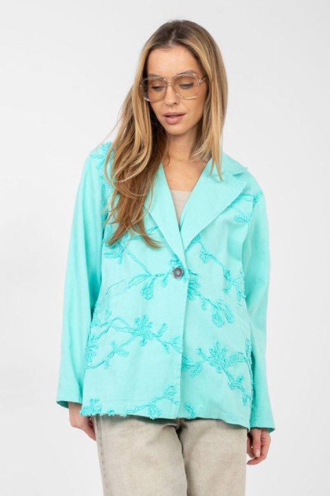 Marynarka Model IT-MA-FL9992.97 Turkus - Rue Paris